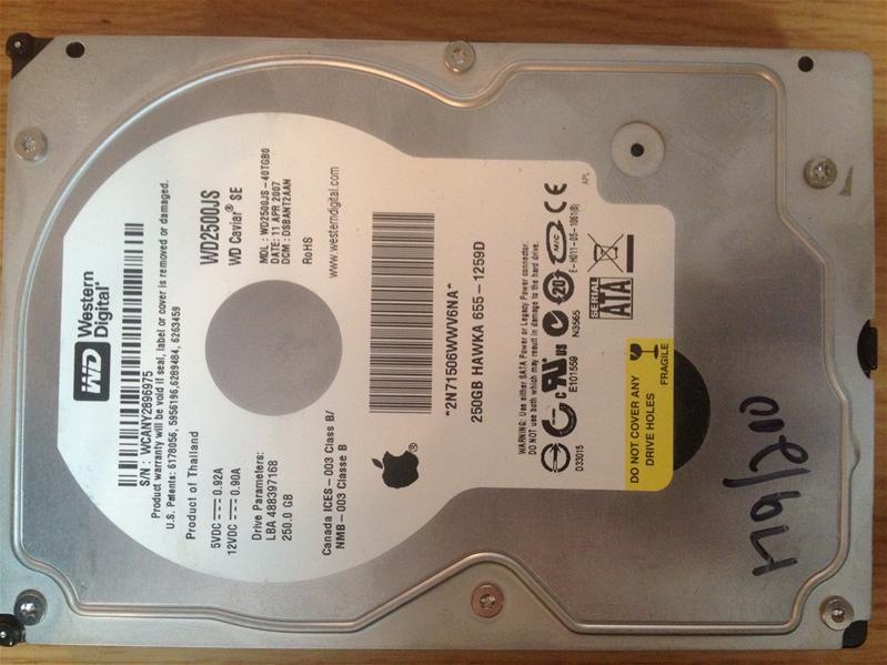 WD2500JS-40TGB0 - 11-Apr-2007 - WD-WCANY2896975 - photo-1