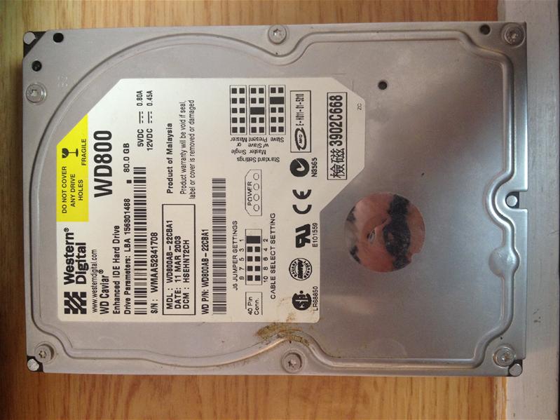 WD800AB-22CBA1 - 11-Mar-2003 - WD-WMAA52341708 - photo-1