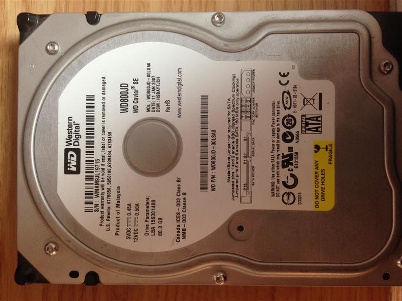WD800JD-00LSA0 - 11-Jan-2007 - WD-WMAM9JL19715 - photo-1