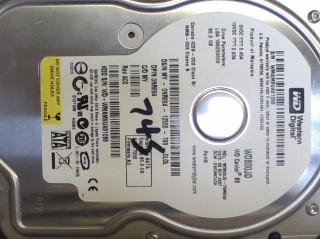 WD800JD-75MSA3 - 03-Sep-2007 - WD-WMAM9UA91086 - photo-1