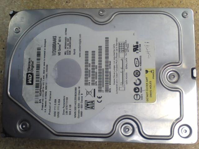 WD5000AAKS-22TMA0 - 31-Jul-2007 - WD-WCAPW4027544 - photo-1