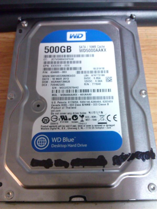 WD5000AAKX-60U6AA0 - 10-Mar-2013 - WD-WCC2EZ075442 - photo-1