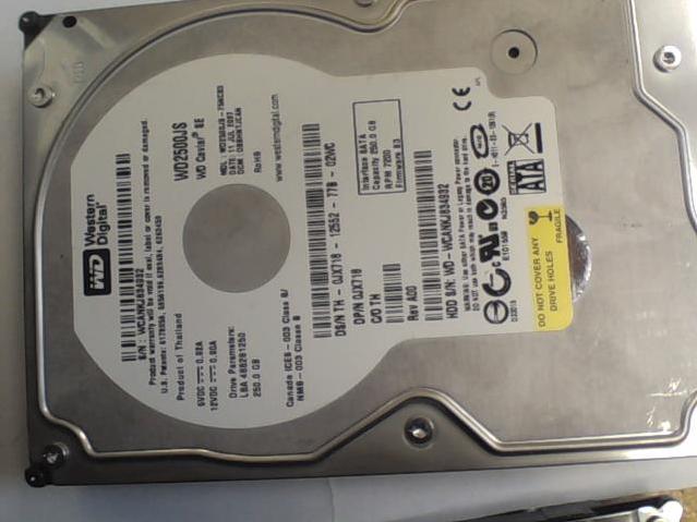WD2500JS-75NCB3 - 11-Jul-2007 - WCANKJ834932 - photo-1