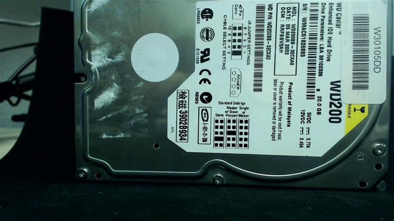 WD200BB-32CXA0 - 05-Apr-2002 - WD-WMAC61826883 - photo-1