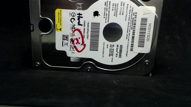 WD5000AAKS-40YGA0 - 03-Jan-2008 - WD-WCAS84057290 - photo-1