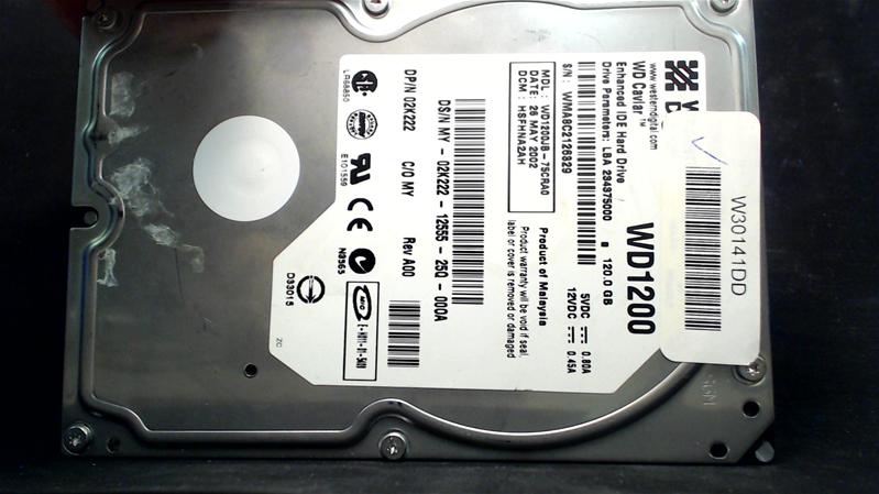 WD1200JB-75CRA0 - 26-May-2002 - WD-WMA8C2126329 - photo-1