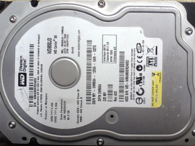 WD800JD-75MSA3 - 23-Oct-2006 - WD-WMAM9ER24692 - photo-1