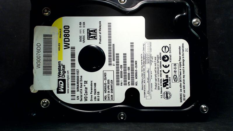 WD800JD-22JNC0 - 06-Apr-2005 - WD-WMAM96661557 - photo-1