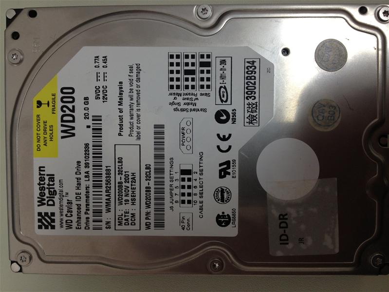 WD200BB-32CLB0 - 19-Nov-2001 - WD-WMAAR2563881 - photo-1