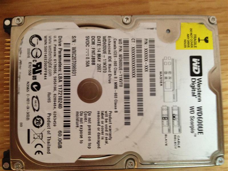 WD600UE-11KVT0 - 14-May-2007 - WD-WXC207096931 - photo-1