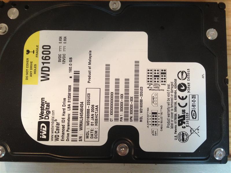 WD1600BB-22GUC0 - 01-Jan-2006 - WD-WMAL94546454 - photo-1